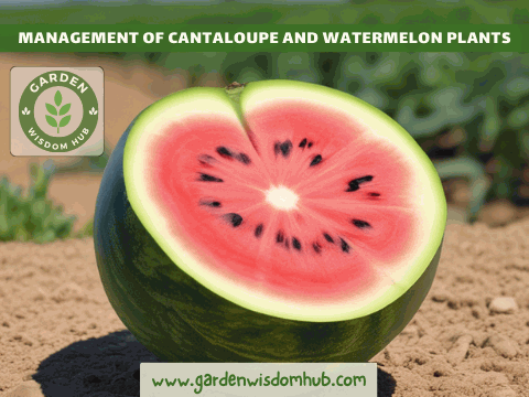 Management of cantaloupe and watermelon plants